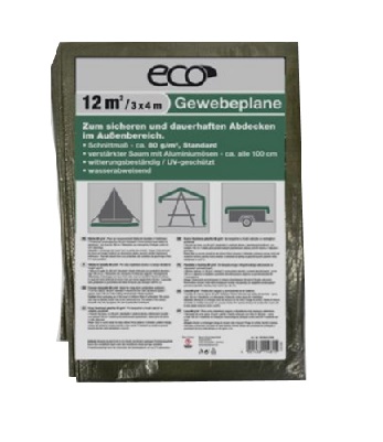 Plandeka Nespoli z oczkami niebieska 3x4m grubość ok. 80g/m²