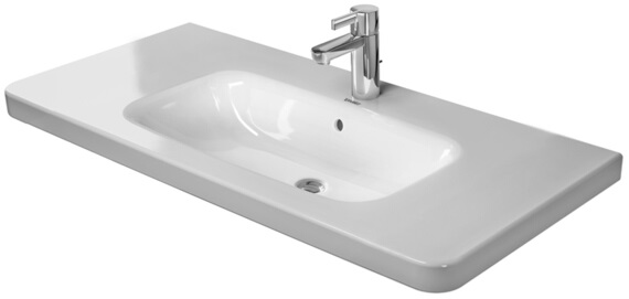 Umywalka meblowa DU DuraStyle 1000 mm 1 m. Przelew w. HLB. HL. biały
