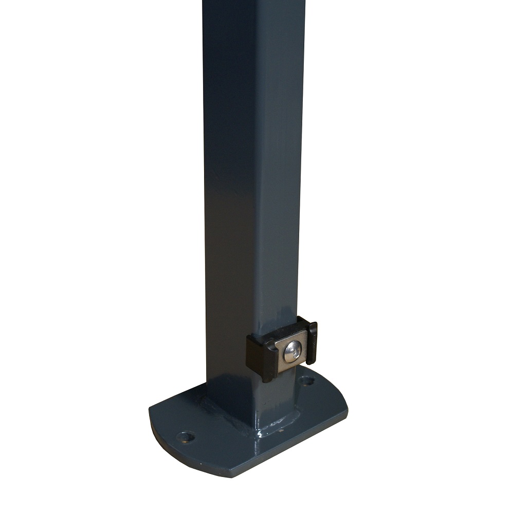 Post w.base plate anthr 60x40x1300 o.Zub 4Kl.halter o.1Flacheisen plus 4 Schr.
