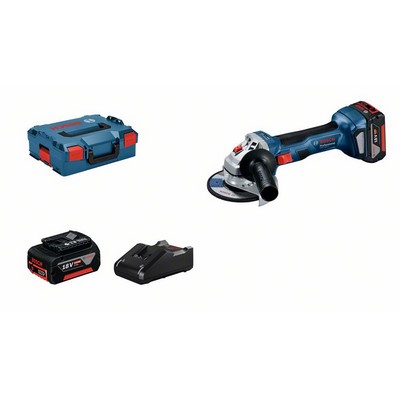 Akumulatorowa szlifierka kątowa Bosch GWS 18V-7 125mm 2x4,0 Ah ładowarka w L-BOXX