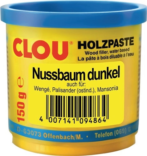 Wood paste colour 13 dark walnut 150g tin CLOU