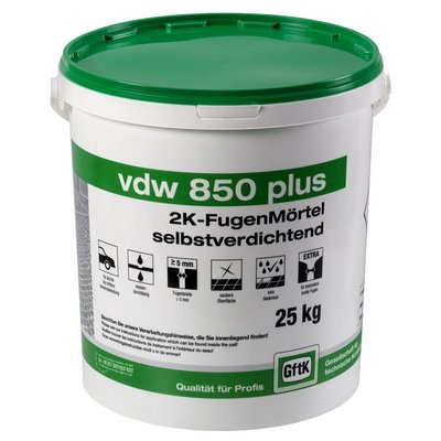 GftK VDW 850 plus 2k grout natural 25kg self-compacting