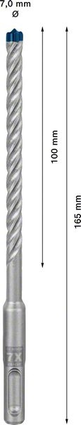 Bosch hammer drill bit SDS-plus-7X 7x100x165mm