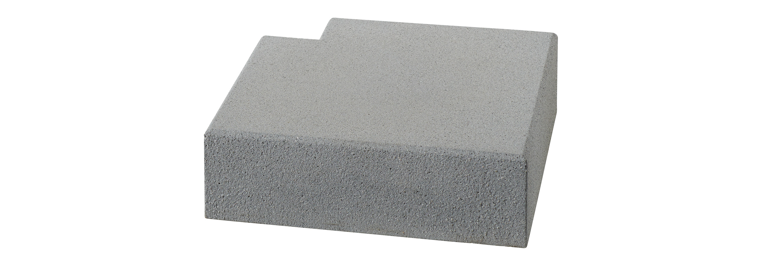 Narożnik Step Vios 90° 50-50x35x15cm szary. drobno śrutowany
