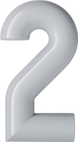 Numer domu 2 specjalny poliamid 90 głęboki czarny 165mm D.33mm HEWI