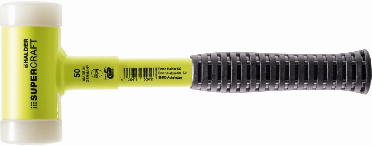 SUPERCRAFT soft-face mallet Ø50mm yellow HALDER 3377.150