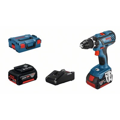 Bosch cordless drill GSR 18V-28 2x4.0 Ah charger in L-BOXX