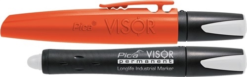 Marker przemysłowy Visor biały wodoodporny PICA
