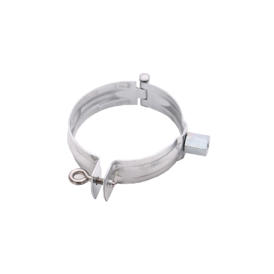 LEH ZN Drain pipe clamp DN100mm w. threaded socket M8/M10