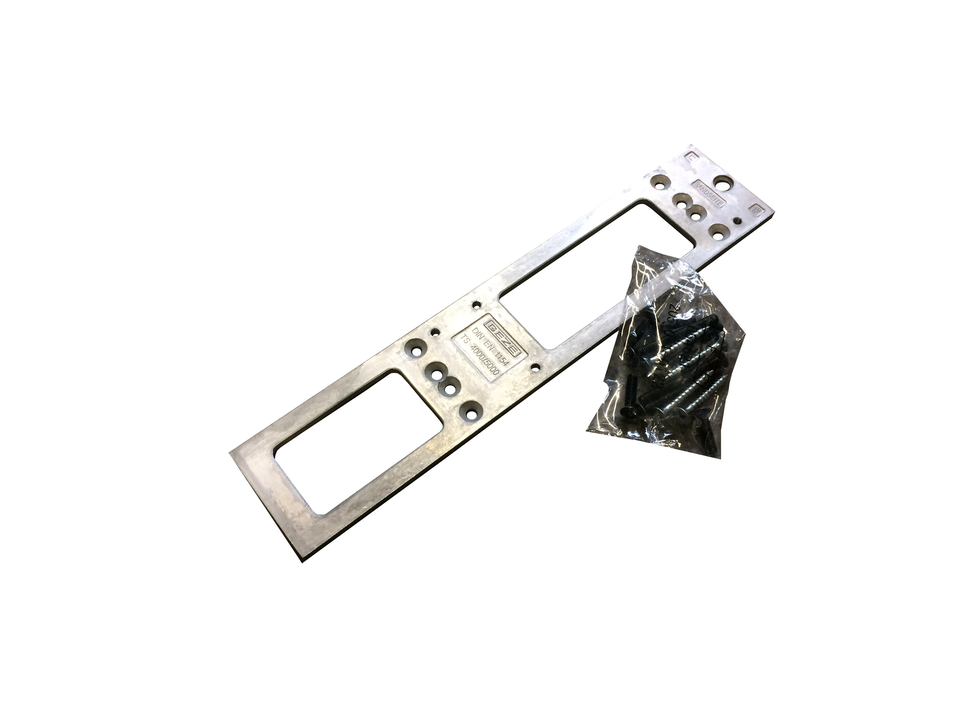 GEZE mounting plate for TS 4000/TS 5000 silver-coloured