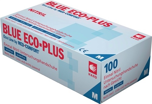 Einweghandschuhe Blue Eco Plus Gr.M EN blau Nitril 374.EN 455 Ampri