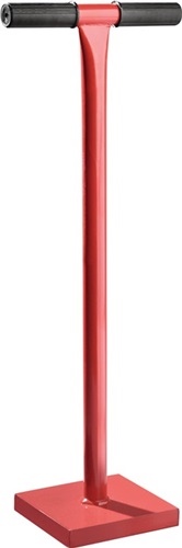 Ubijak do ziemi/betonu dł. 200 mm szer. 200 mm z czarną kulką, stalowy uchwyt w kształcie litery T, lakierowany