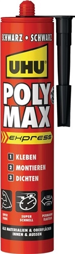 Adhesive/sealant POLY MAX EXPRESS 425g black cartridge UHU