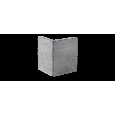 Kann Winkel-Eckstein 80/40/30 grau betonglatt Höhe 80cm zweiteilig