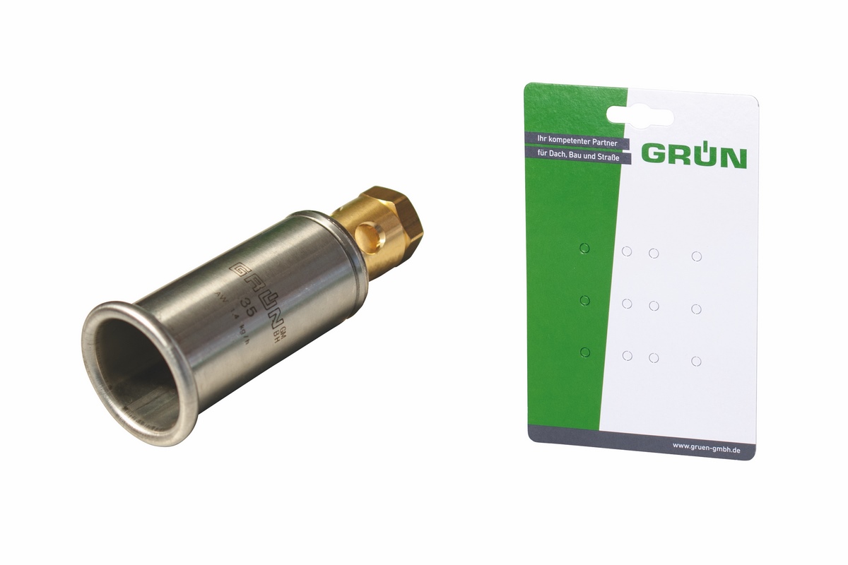 Green stainless steel burner head D35