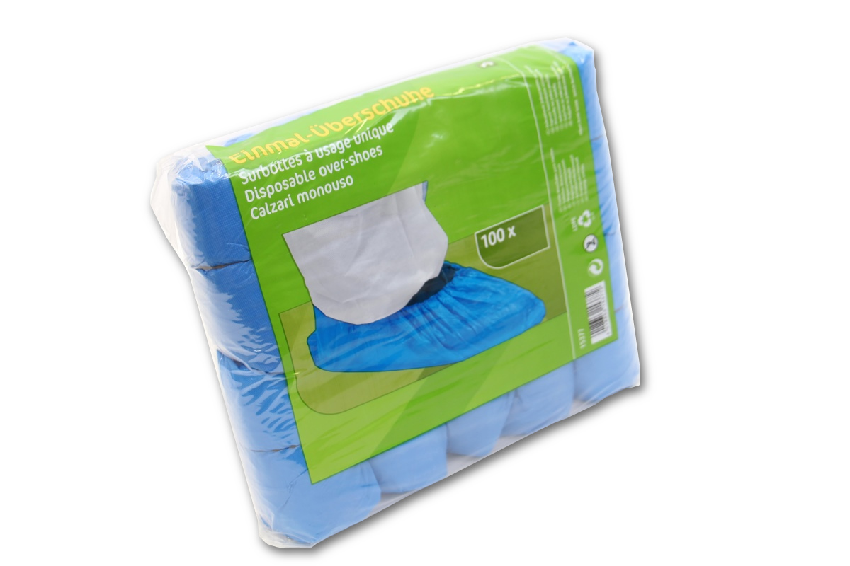 Rual-Tex overshoe blue w. elasticated ankle high 41x15cm