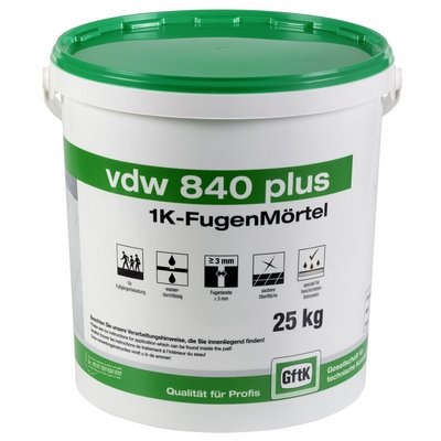 GftK VDW 840 plus 1C fuga naturalna od 3mm fugi - wiadro 25kg