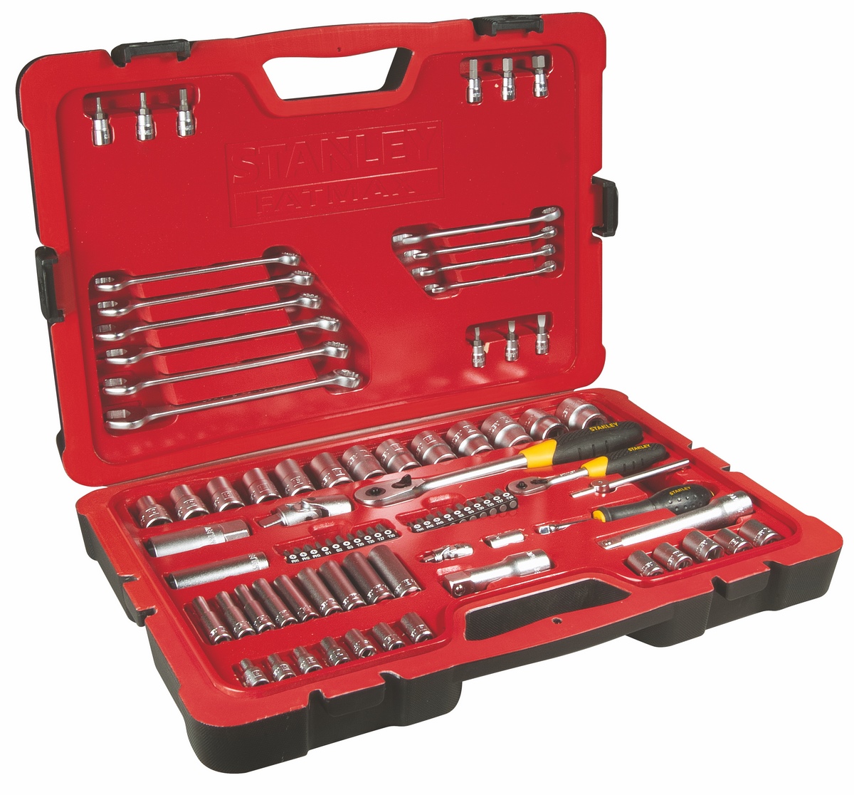 SBD socket spanner set 84-pcs. 1/2+1/4" satin chrome