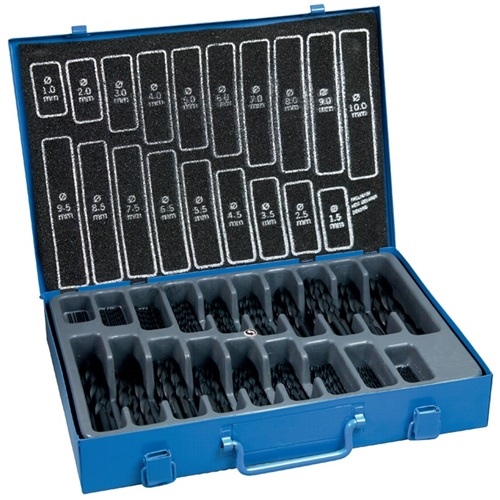 Twist drill magazine DIN338 type N 1-10mm incre.by 0.5mm HSS 170pcs.