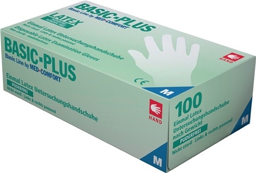 Rękawice jednorazowe Basic Plus białe rozmiar XL Latex EN 455 Cat. I AMPri - 100 szt.