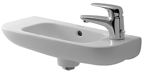 Duravit umywalka D-CODE 500mm. w. otwór na baterię przelewową prawy biały