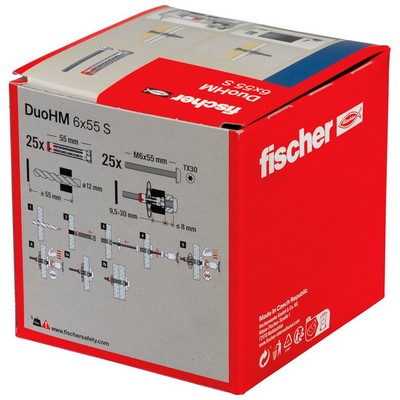 fischer cavity wall plug DuoHM 6 x 55 S PH TX - 25 pieces