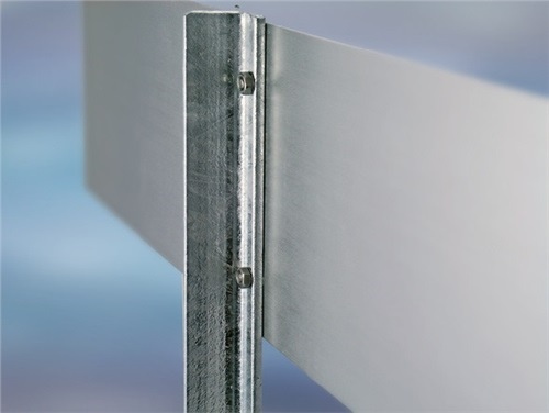 Steel stand w. base plate h.500mm for car park signage