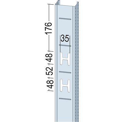 CW upright profile 75x50x0.6mm 6000mm (8pcs/bundle)