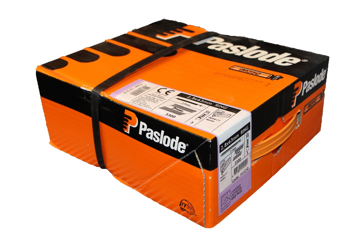 ITW Paslode strip nails galv. grooved 34° 2.8x63mm 3300pcs Impulse Pack IM350+