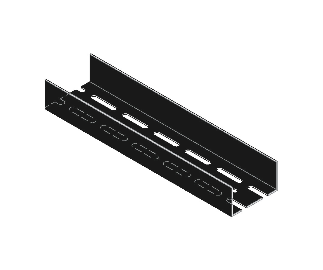 Knauf UA slotted hole C3-C5M black 75x40x2mm 2600mm