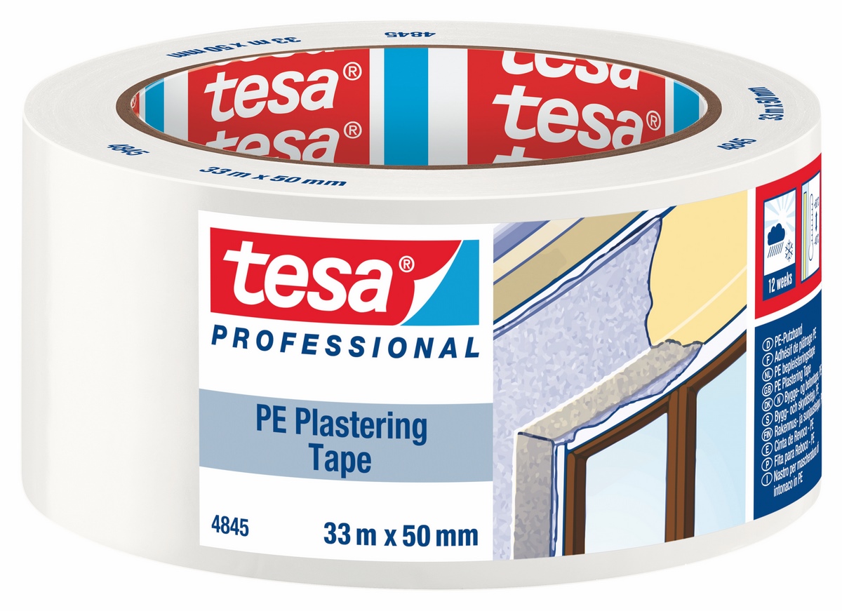 tesa® plastering tape PE 33mx50mm white - 4845