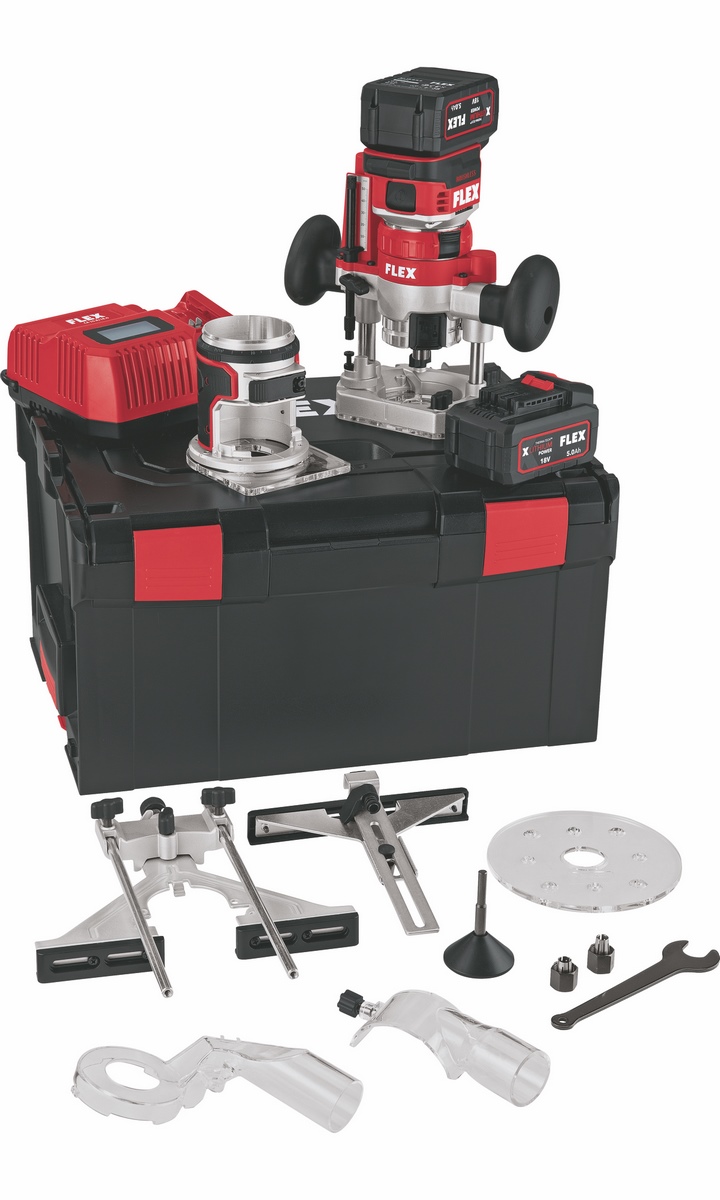 FLEX cordless edge and router 18 V CER 18.0-EC/5.0 set