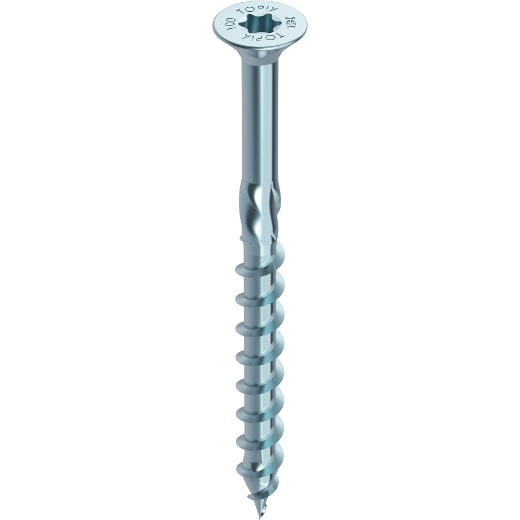HECO-TOPIX countersunk head screw 8x120 T-Drive w. milling pocket vz blue TG