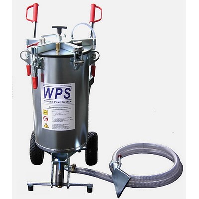 WPS mortar pump type 350-620 with 3.2m pressure hose and wide slot nozzle