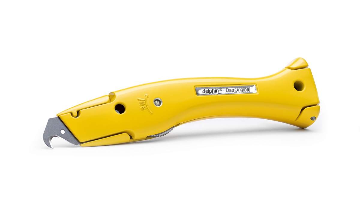 Nóż uniwersalny Delphin®-03 Colour Edition Yellow z plastikowym kołczanem