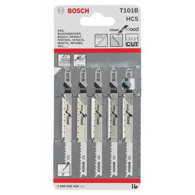 Bosch jigsaw blade for wood T 101 B HCS 5-pack