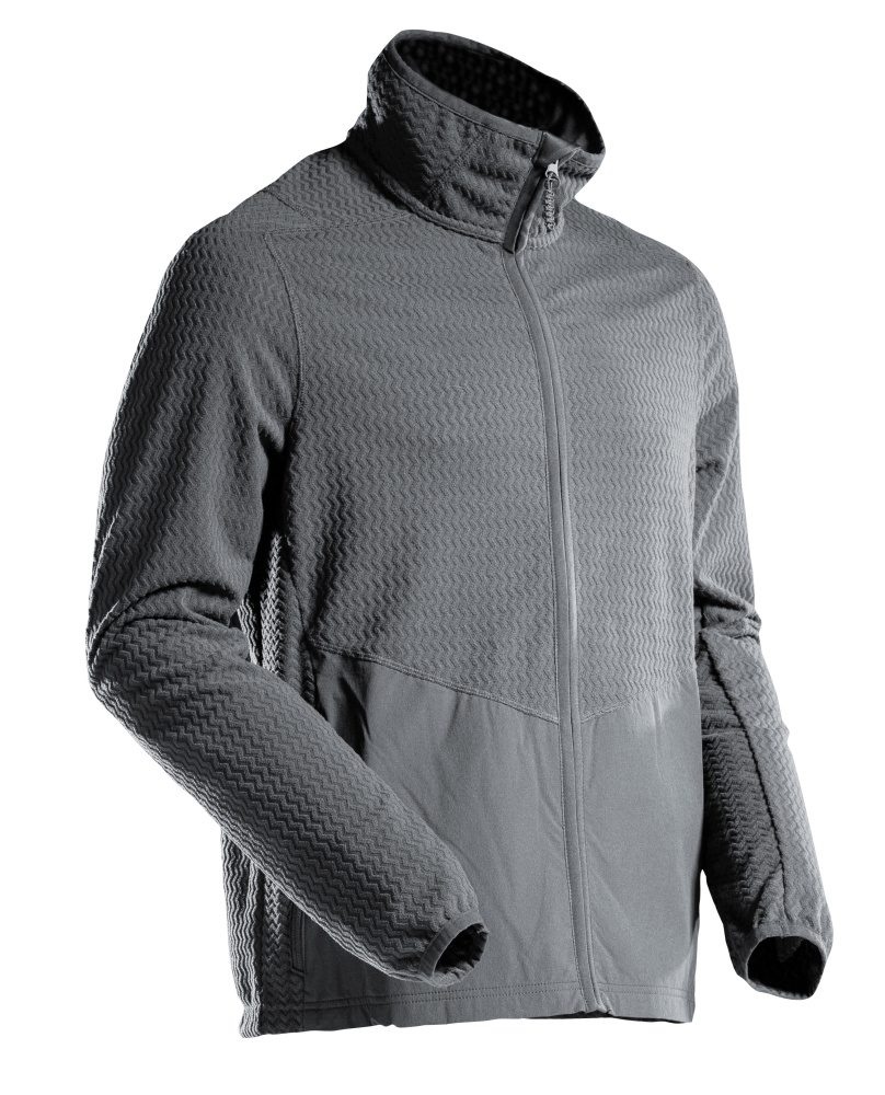 MASCOT® Customized Microfleece Pullover m. Reißver. anthrazitgrau Gr. XL