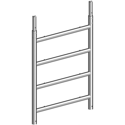 Layher aluminium stepladder 75/4 4 rungs length 1.00m - 1297.004