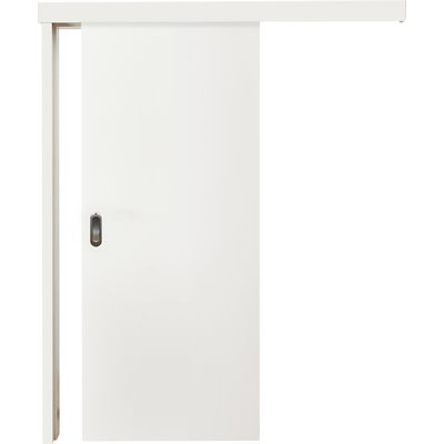 HHZ Sliding door white RSP butt 985x1985mm w. groove