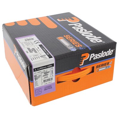 ITW Paslode strip nails galv. grooved 34° 3.1x90mm 2500pcs Impulse Pack IM90