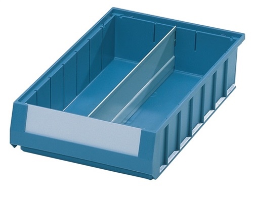 Längsteiler f.Regalkasten L600xH 90mm Stahlbl.grau 10St./Btl.