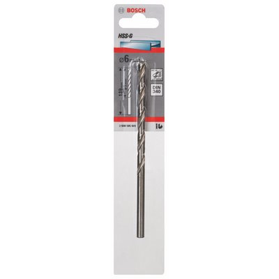 Bosch metal drill HSS-G DIN340 6x91x139mm