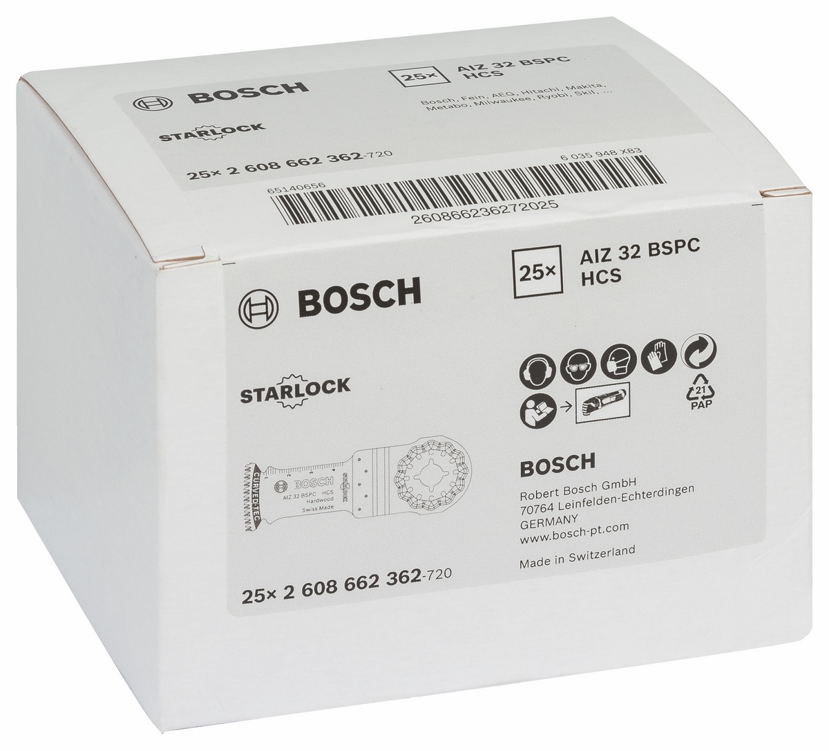Bosch plunge-cut saw blade hardwood AIZ 32 BPC