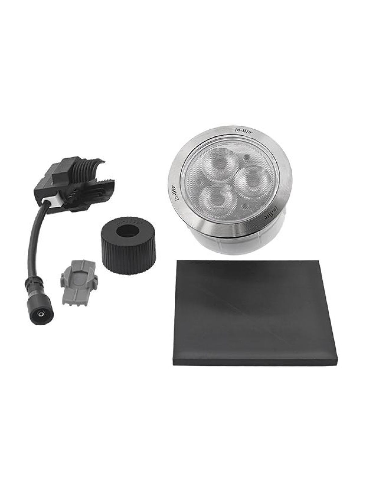 in-lite lampa wpuszczana LED Flux 12V 2W RVS Ø60mm ciepła biel