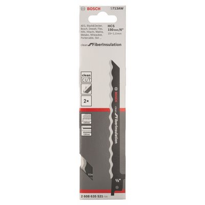 Bosch Säbelsägeblatt f. Faserisolierung S 713 AW HCS 2er-Pack