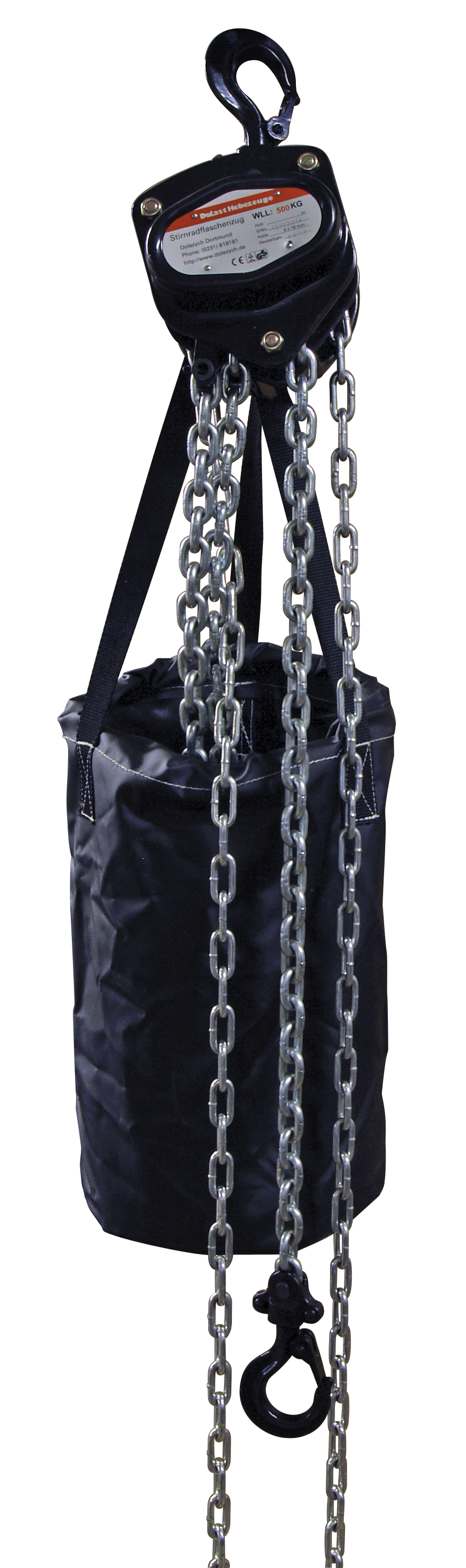 DoLast Stirnradflaschenzug Black-Series Tragfähigkeit 500 kg Hubhöhe 3m