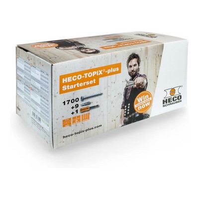Zestaw startowy wkrętaków HECO-TOPIX®-plus "Carpenter" z końcówkami HECO-Drive