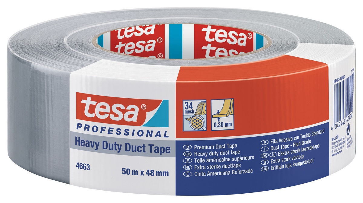 tesa® Professional 4663 silver 50mx48mm Premium Stone Tape