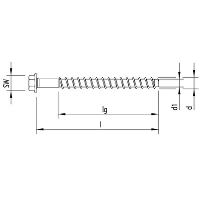 HECO-MULTI-MONTI-plus SS 16x160mm głowica sześciokątna z zaznaczonym dyskiem vz niebieski A2K