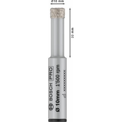 Bosch PRO Ceramic dry drill bit 10 x 33 x 13 mm - 2 608 599 056
